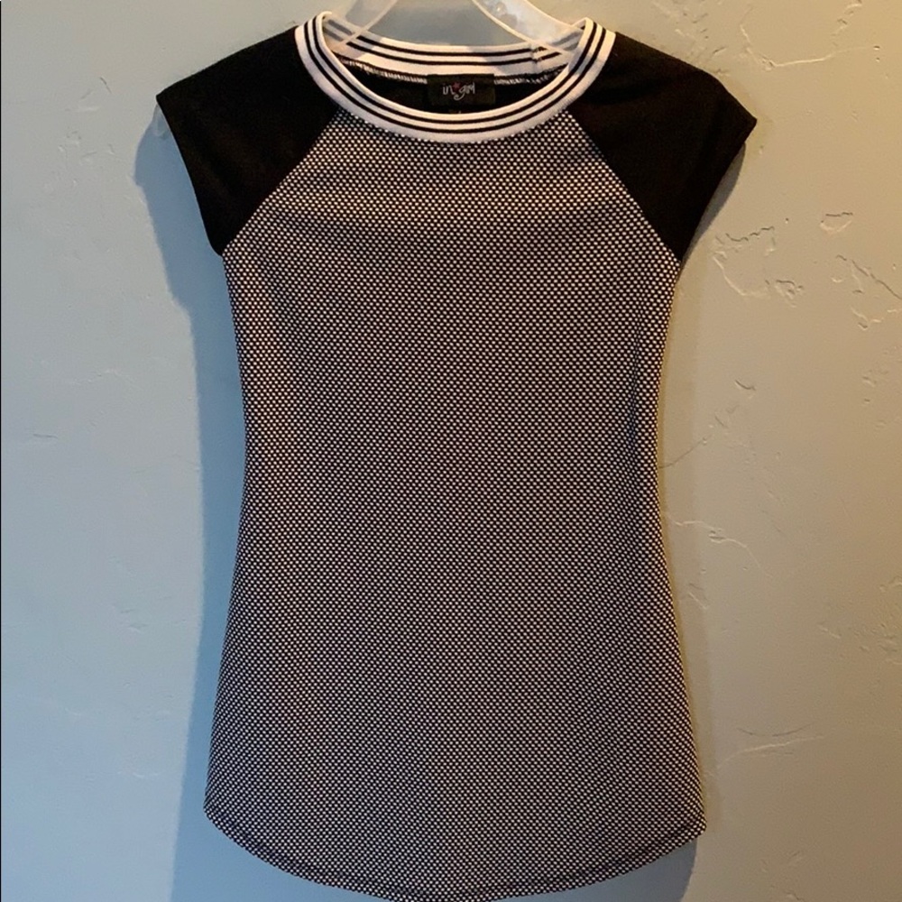 Girls in girl black white sm checkered dress sz 7